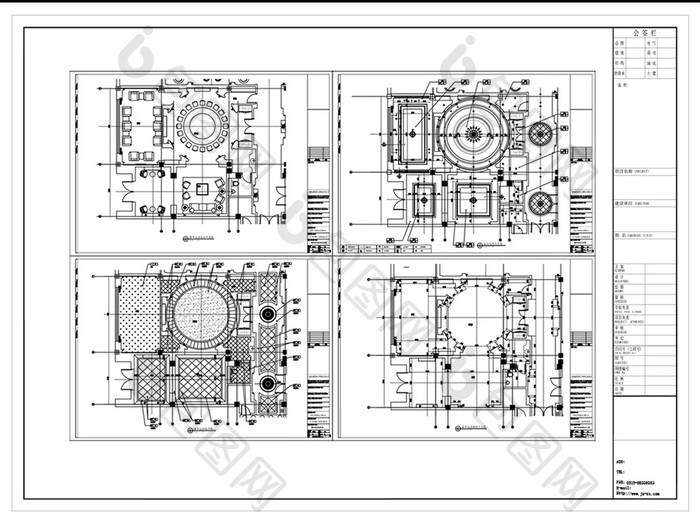 豪华包房空间设计CAD施工图纸