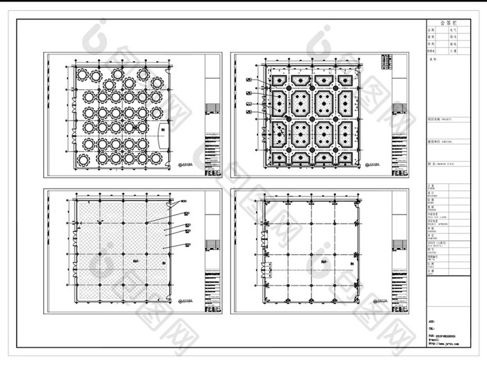 公共宴会厅CAD施工图纸