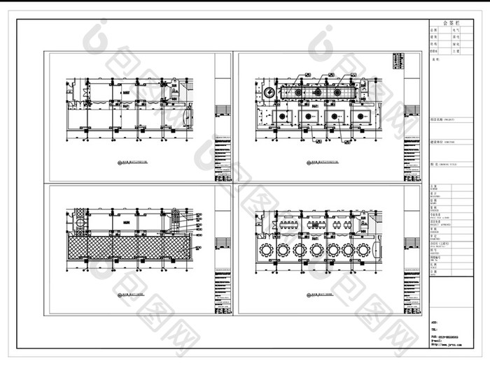 烛光餐宴会厅空间设计CAD施工图纸