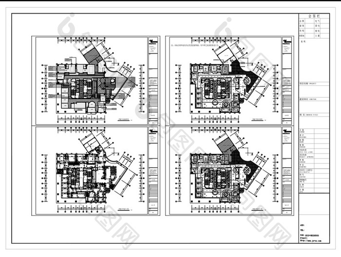 西餐厅空间设计CAD施工图