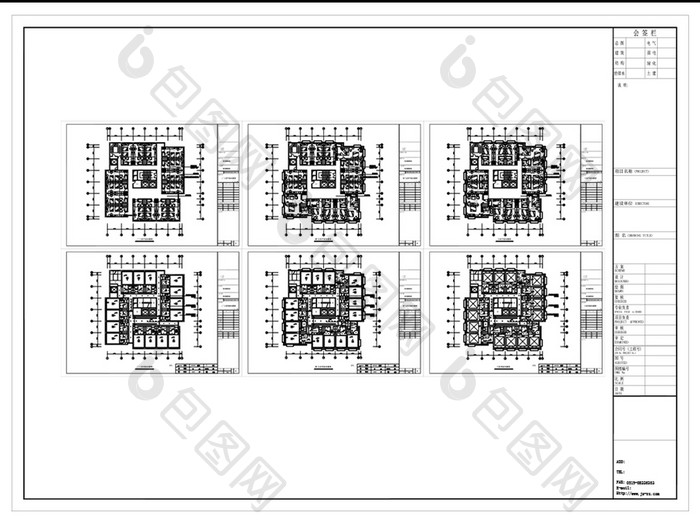 酒店客房层空间设计CAD施工图