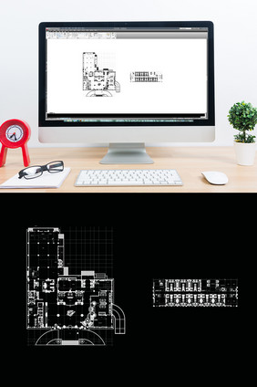 酒店大堂空间设计规划CAD