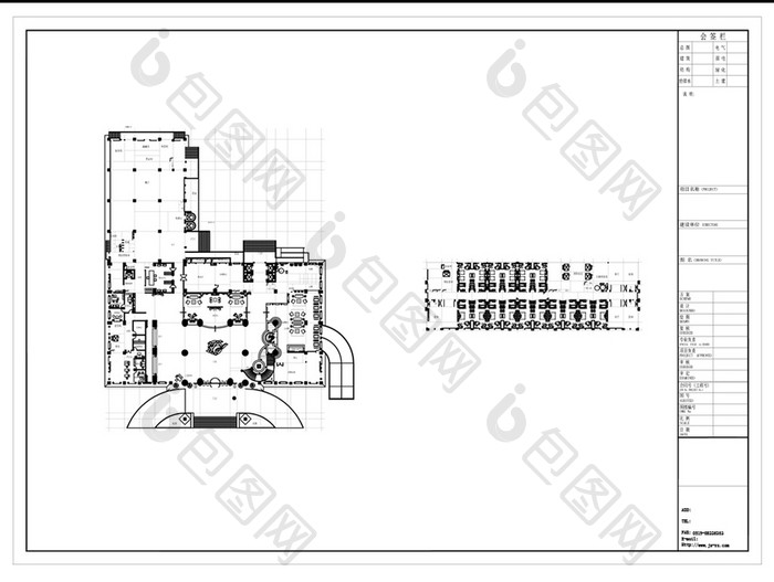 酒店大堂空间设计规划CAD