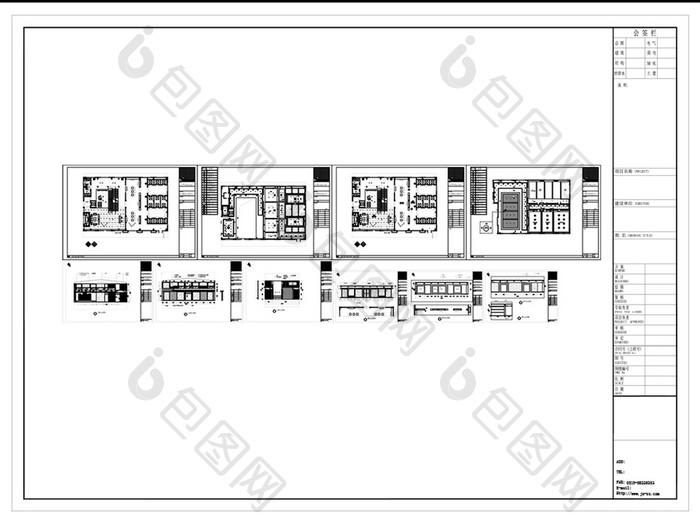 公司大堂展厅空间设计CAD施工图