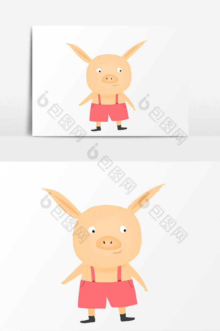 动物小猪设计元素