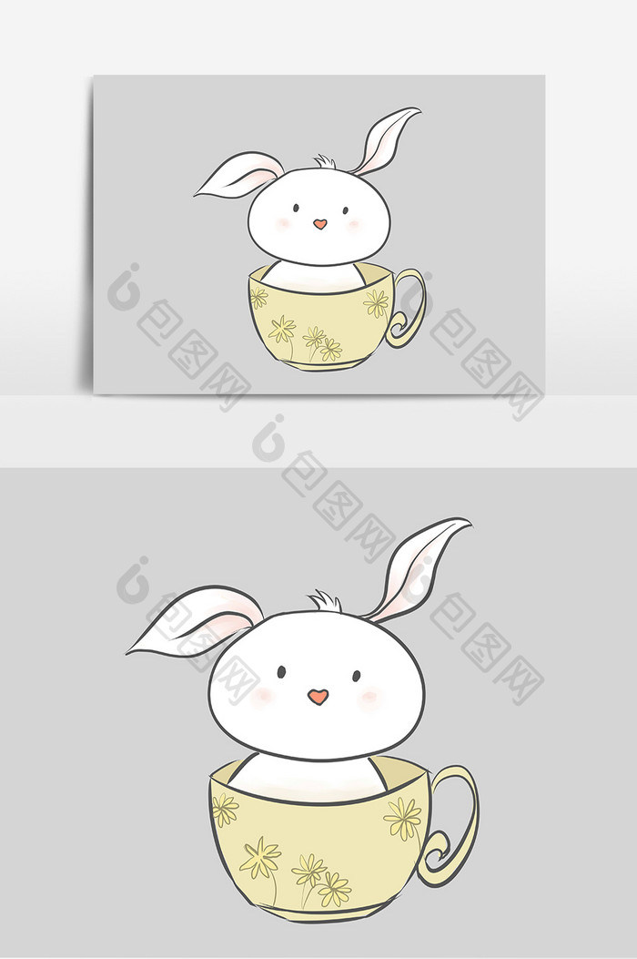 卡通兔子设计元素