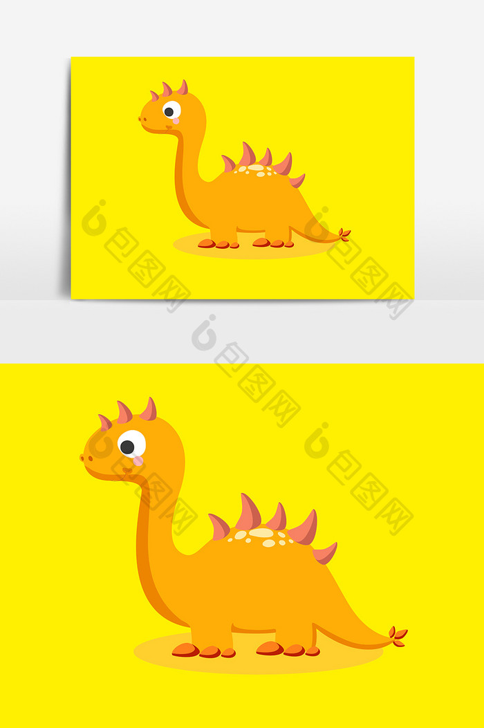 黄色恐龙设计元素