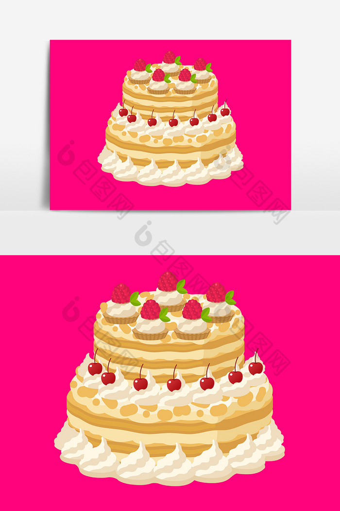 蛋糕免免抠图设计元素