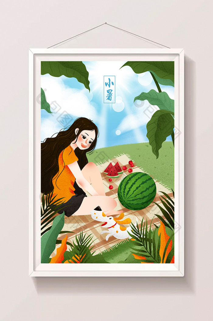 盛夏初夏夏季插画图片