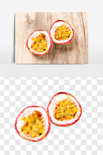 新鲜百香果免抠高清水果元素素材图片
