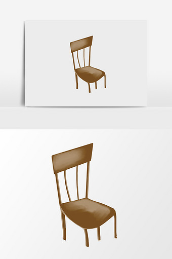 手绘水彩椅子素材图片