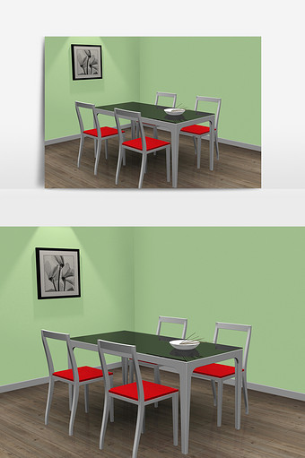 餐厅餐桌组合效果图片