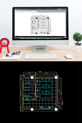 酒店经理办公室CAD平面图