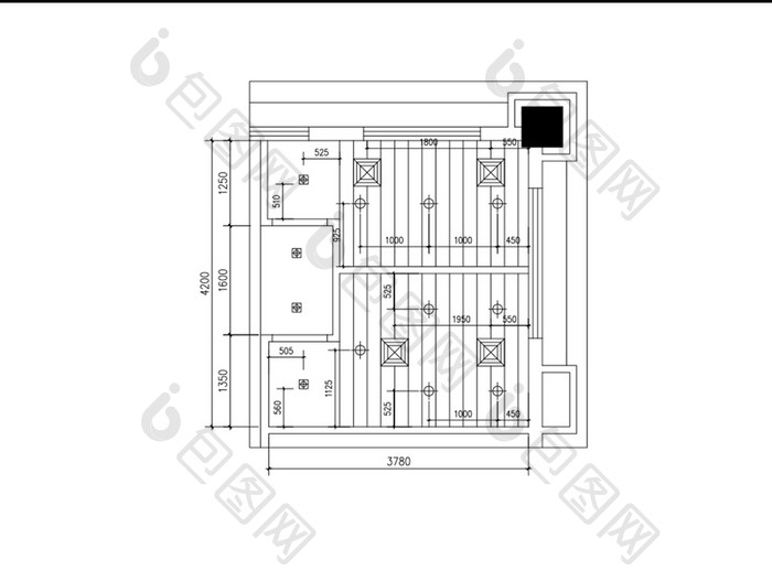 酒店卫生间吊顶图CAD图纸