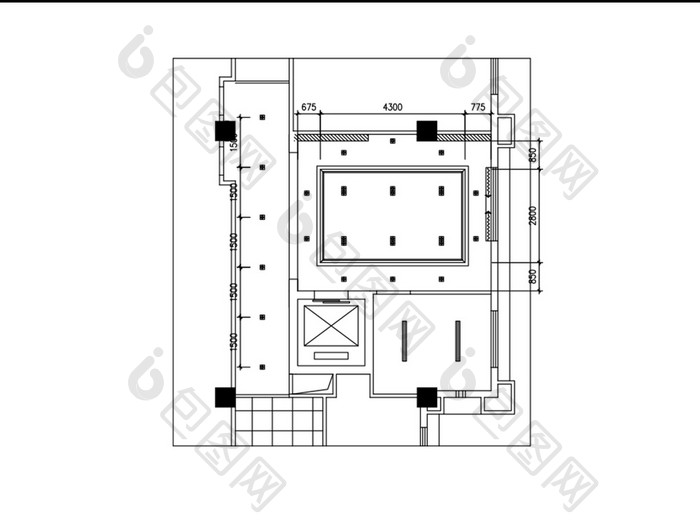 宾馆客梯吊顶图纸CAD图纸