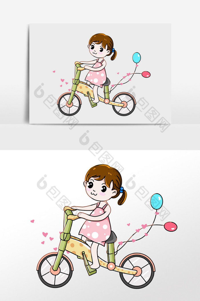 小女孩騎單車