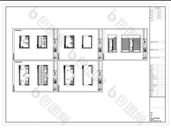 卫生间空间设计CAD施工图