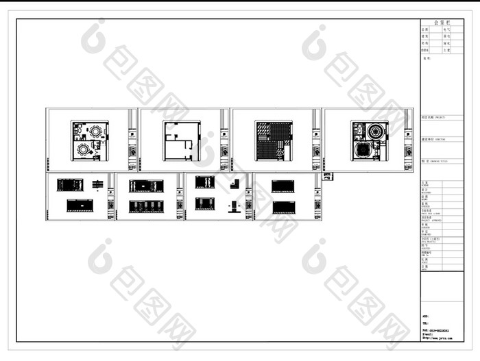 包间空间设计CAD施工图纸