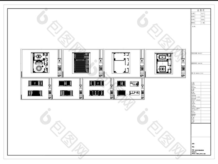 包间空间设计CAD施工图