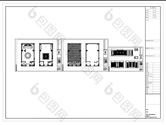 CAD包间空间设计施工图