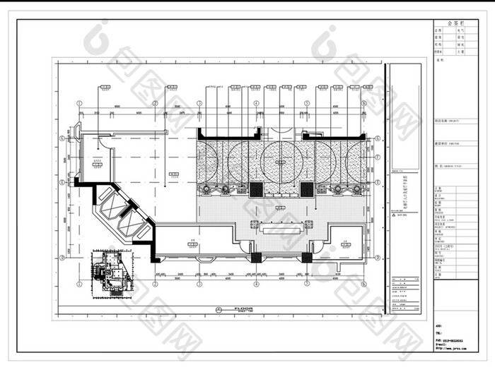 前厅空间设计CAD施工图纸