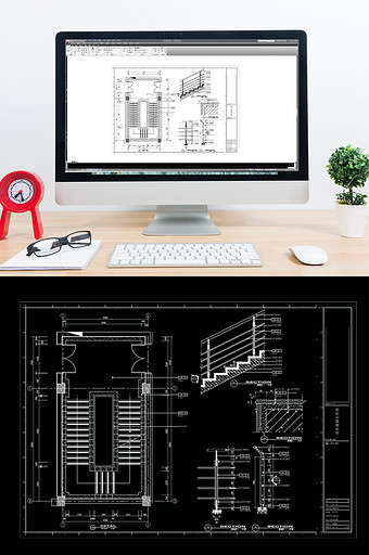 楼梯间空间设计CAD施工图纸图片