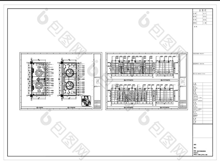 餐饮空间设计CAD施工图