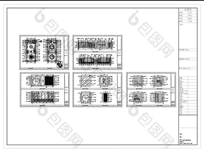 餐饮空间包间设计CAD施工图纸