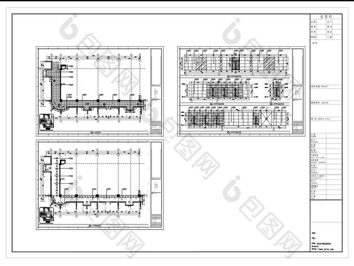 回廊空间设计CAD施工图纸