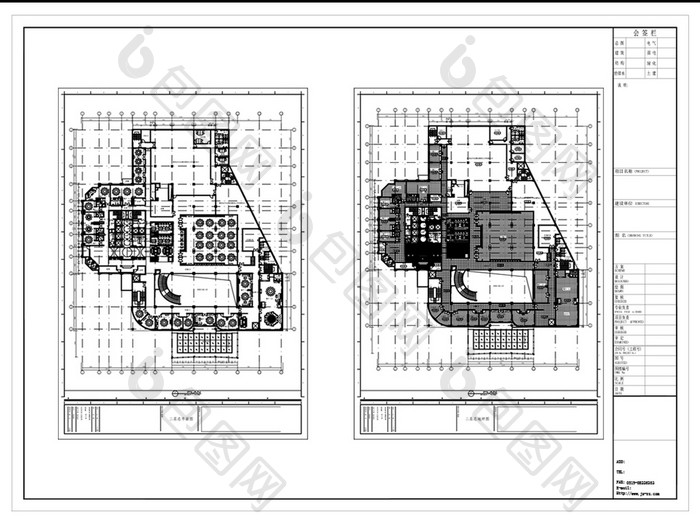 酒店大堂空间设计CAD施工图