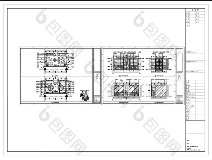 小餐厅空间设计CAD施工图纸