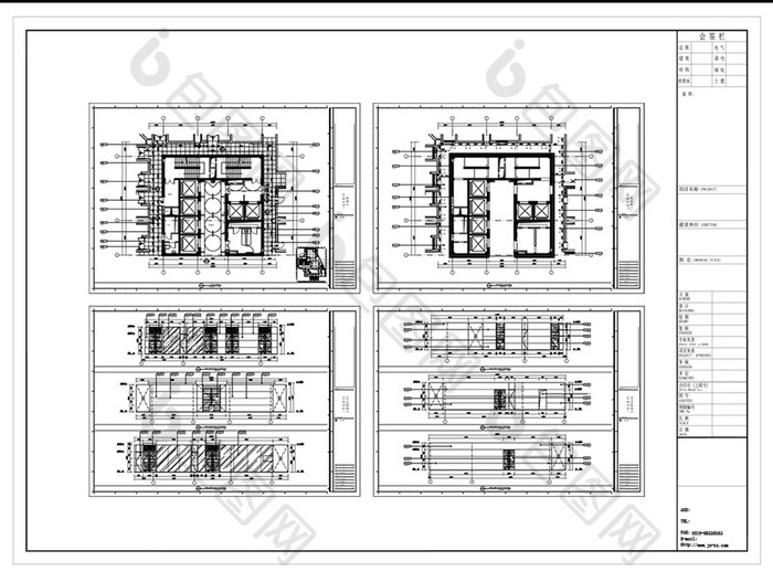 酒店电梯厅空间CAD施工图纸