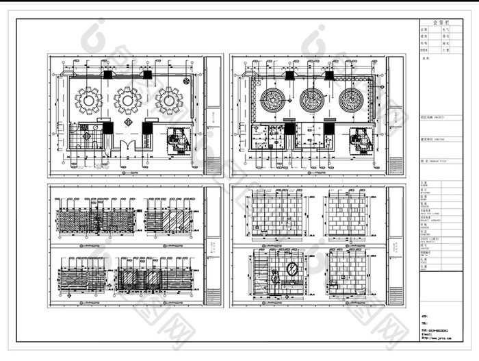 大包厢空间设计CAD施工图