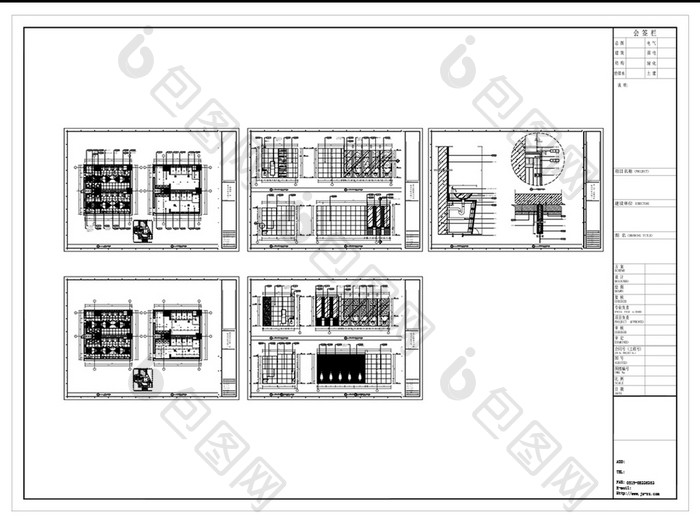 公共卫生间空间CAD施工图纸