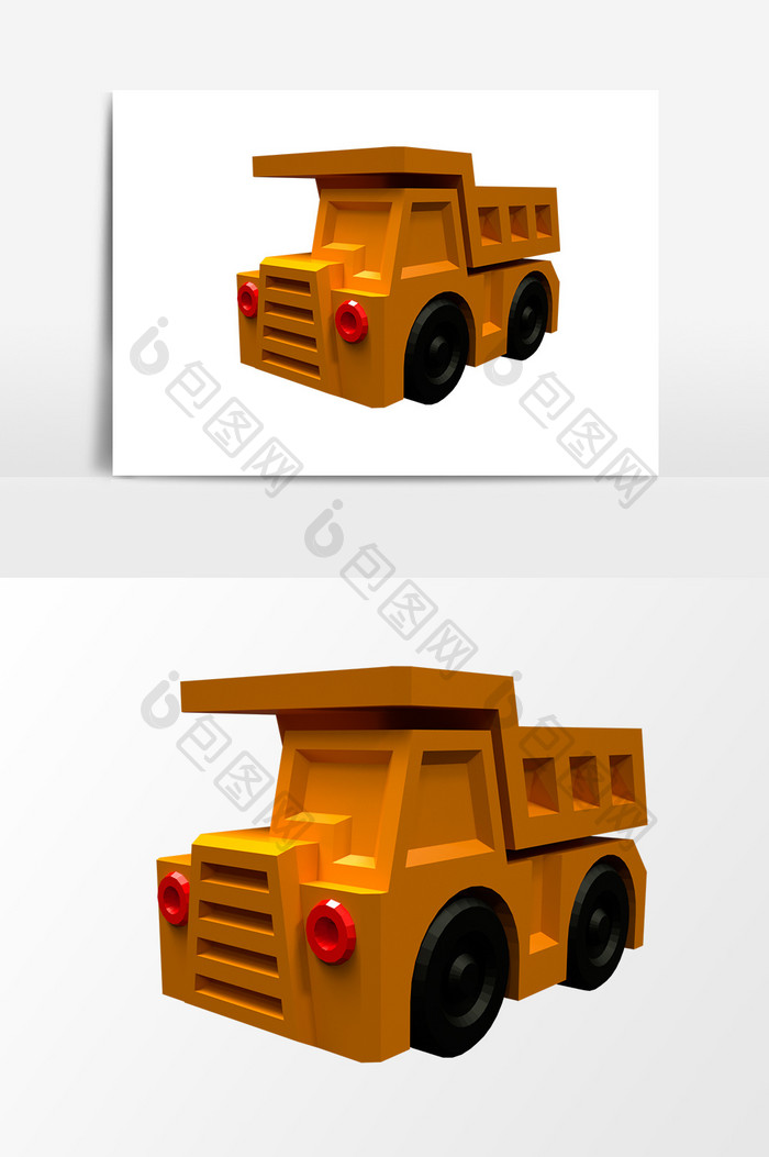 3D卡通货车设计元素