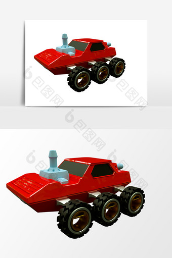 3D卡通坦克设计元素图片