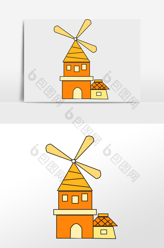 黄色阁楼三角形图片