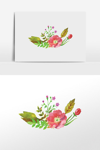清新花植物插画元素图片