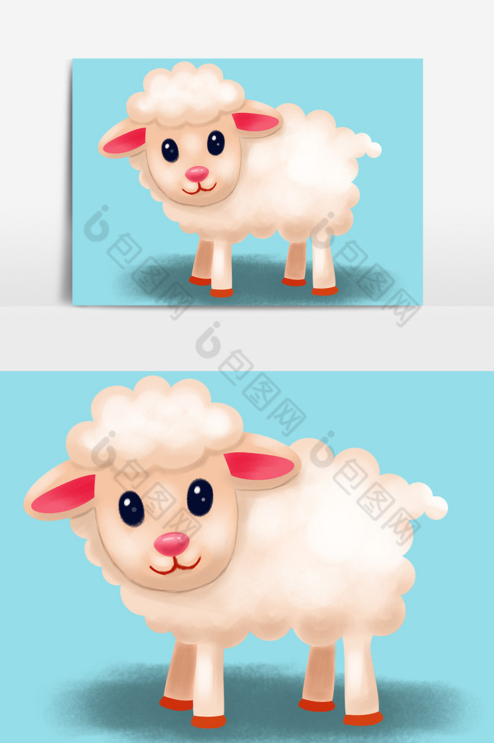 小羊免抠图元图片图片