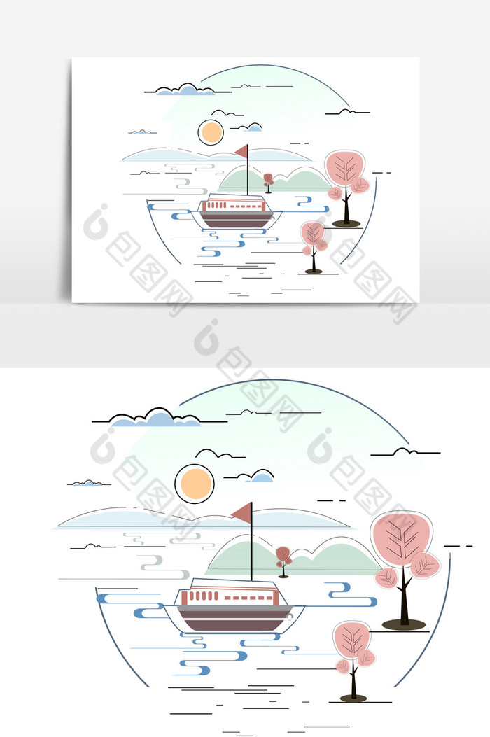 轮船植物图片图片