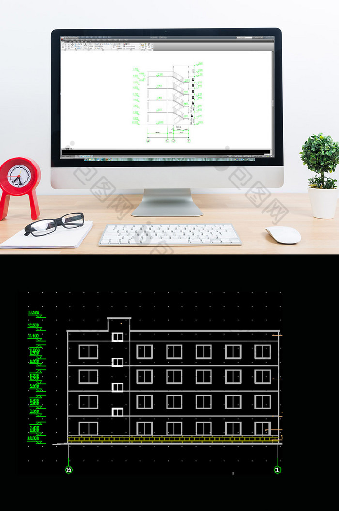 单身公寓建筑施工图CAD图片图片