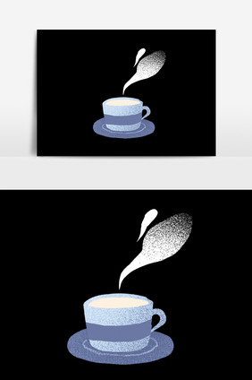 卡通手绘咖啡奶茶素材