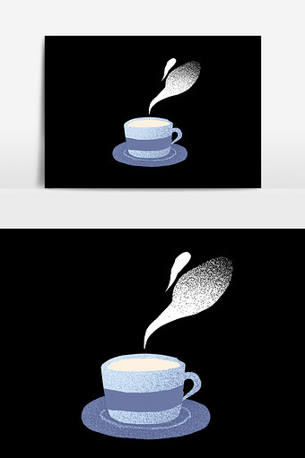 卡通手绘咖啡奶茶素材图片
