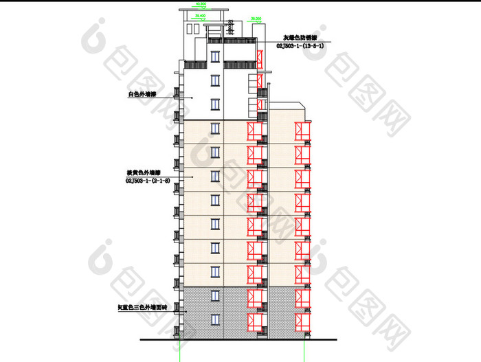 花园小高层CAD建筑施工图