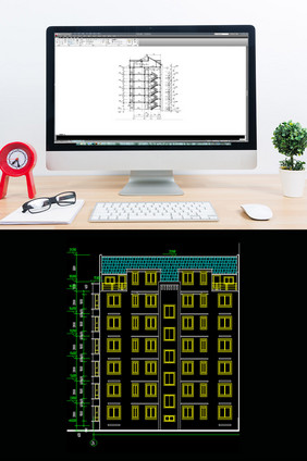 工程楼的建筑设计施工图图纸CAD