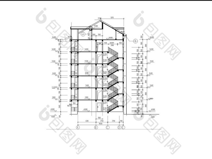 工程楼的建筑设计施工图图纸CAD