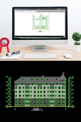 六层住宅楼带阁楼建筑施工图CAD