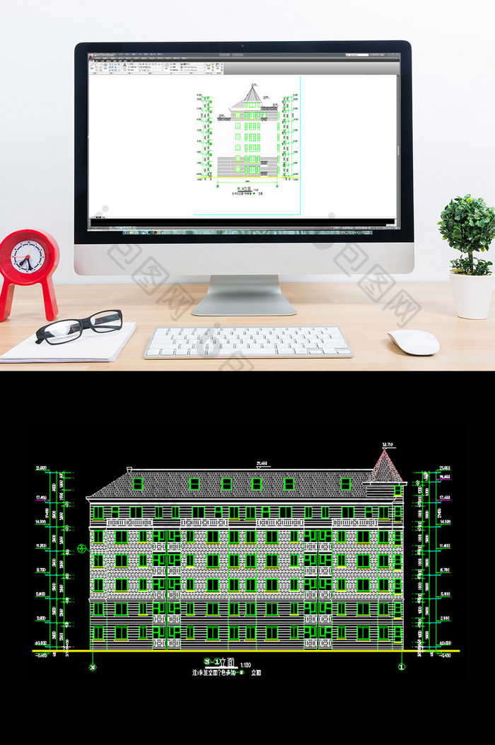 六层住宅楼带阁楼建筑施工图CAD图片图片