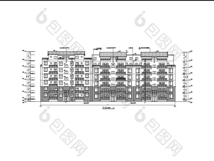 小区的住宅楼CAD建筑施工图纸