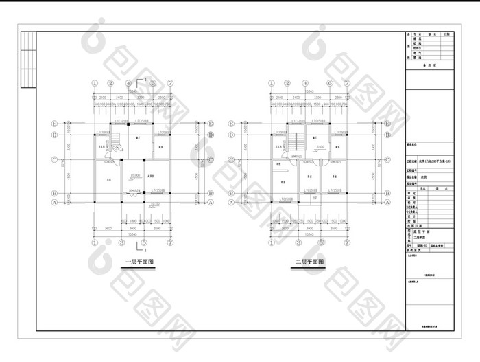 一百平米建筑施工图CAD